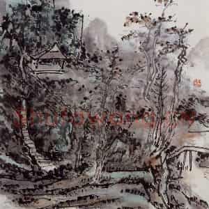 黄宾虹《山水册页》国画山水作品图片鉴赏