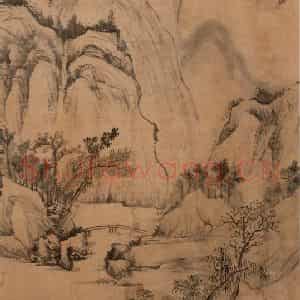黄宾虹《山家》国画山水作品图片鉴赏
