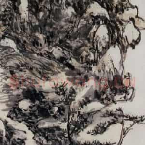 黄宾虹《遂昌山岸》国画山水作品图片鉴赏