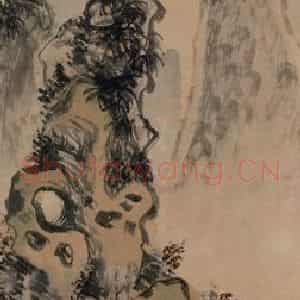 黄宾虹《山水屏》国画山水作品图片鉴赏