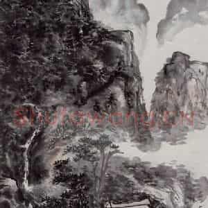 黄宾虹《雁宕龙湫》国画山水作品图片鉴赏