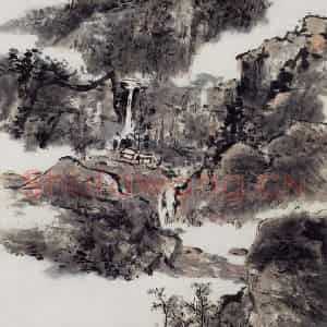 黄宾虹《山水》国画山水作品图片鉴赏
