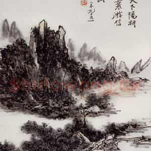 黄宾虹《阳朔山水》国画山水作品图片鉴赏