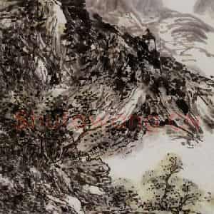 黄宾虹《漓江》国画山水作品图片鉴赏