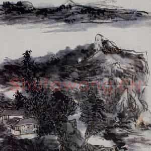黄宾虹《黄山白岳》国画山水作品图片鉴赏