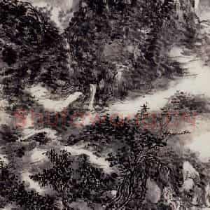 黄宾虹《剑门山水》国画山水作品图片鉴赏