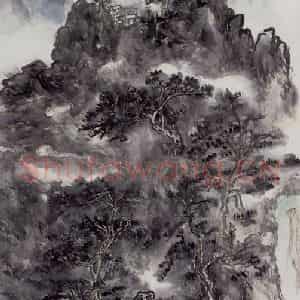黄宾虹《若耶溪》国画山水作品图片鉴赏