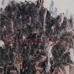 黄宾虹《青城山》国画山水作品图片鉴赏