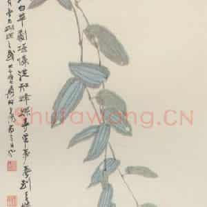 近现代 张大千《梦蝶》国画花鸟作品图片鉴赏