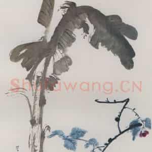 张大千《墨荷》国画花鸟作品图片鉴赏