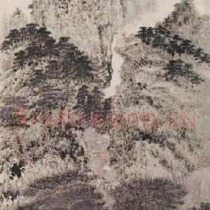 近现代 张大千《临黄鹤山樵淞峰书舍图》国画山水作品图片鉴赏