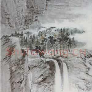 张大千《宝积寺忆旧》国画山水作品图片鉴赏