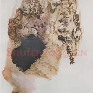 近现代 张大千《溪山古寺》国画山水作品图片鉴赏