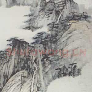 近现代 张大千《华山金锁关》国画山水作品图片鉴赏