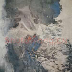 近现代 张大千《过云开锦绣》国画山水作品图片鉴赏