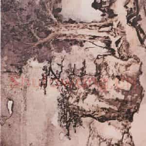 近现代 张大千《古木悬泉》国画山水作品图片鉴赏