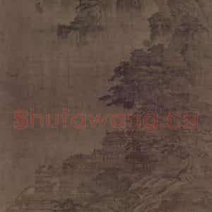 宋代《溪山楼观图轴》国画综合作品图片鉴赏