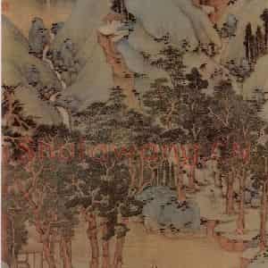 明代 文征明《春深高树图轴》国画综合作品图片鉴赏