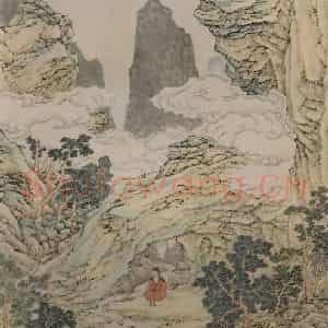 明代 陆治《云峰林谷图轴》国画综合作品图片鉴赏