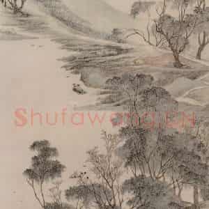 清代 吴历《湖天春色图轴》国画山水作品图片鉴赏