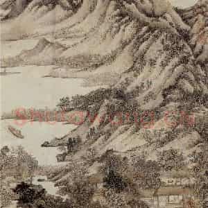 元代 王蒙《秋山草堂图》国画山水作品图片鉴赏