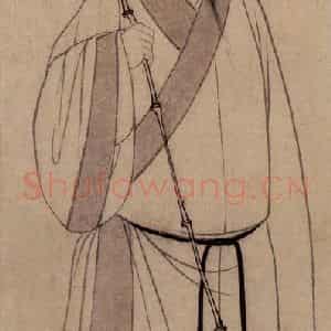 元代 赵孟頫《画东坡立像》国画人物作品图片鉴赏