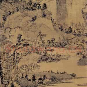 元代 黄公望《九珠峰翠图》国画山水作品图片鉴赏