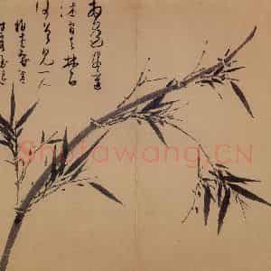 元代 吴镇《墨竹谱》国画花鸟作品图片鉴赏