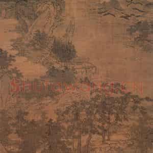 宋代 宋人《松岩仙馆》国画山水作品图片鉴赏