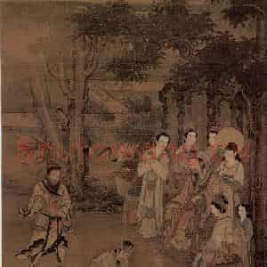 宋代 宋人《却坐图》国画综合作品图片鉴赏