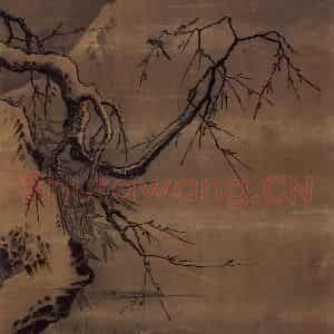 宋代 马远《雪滩双鹭》国画山水作品图片鉴赏