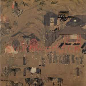 宋代 李唐《文姬归汉图》国画综合作品图片鉴赏