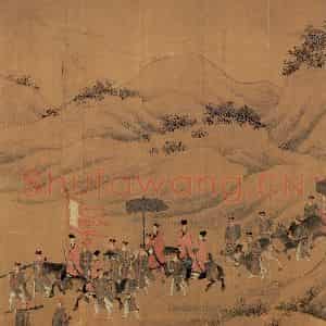 宋代 李唐《文姬归汉图》国画综合作品图片鉴赏