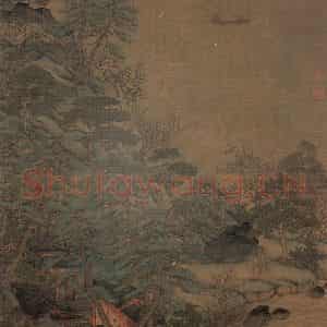唐 李思训《江帆楼阁》国画山水作品图片鉴赏