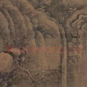 宋代 李成《寒江钓艇》国画山水作品图片鉴赏