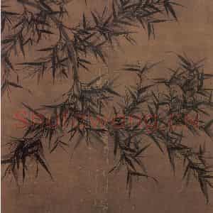 宋代 文同《墨竹》国画花鸟作品图片鉴赏