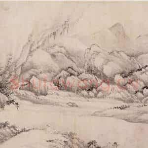 清代 恽寿平《仿古山水》国画山水作品图片鉴赏