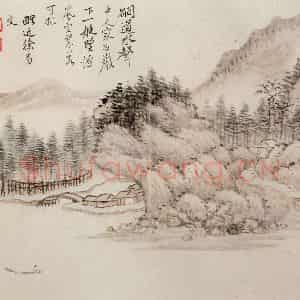 清代 恽寿平《山水》国画山水作品图片鉴赏