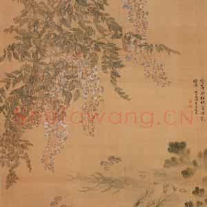 清代 恽寿平《鱼藻图》国画花鸟作品图片鉴赏