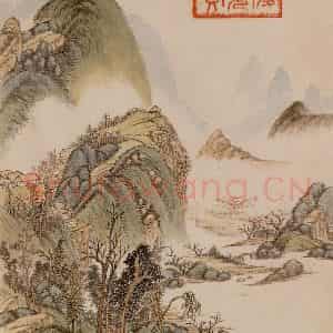 清代 吴历《橅宋元人山水》国画山水作品图片鉴赏