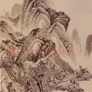 清代 吴历《橅宋元人山水》国画山水作品图片鉴赏