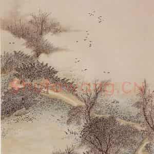 清代 吴历《橅宋元人山水》国画山水作品图片鉴赏