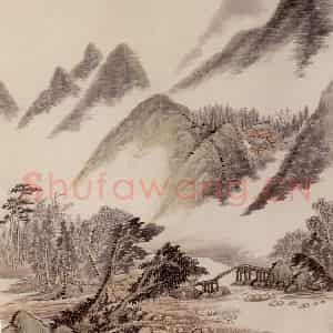 清代 吴历《橅宋元人山水》国画山水作品图片鉴赏
