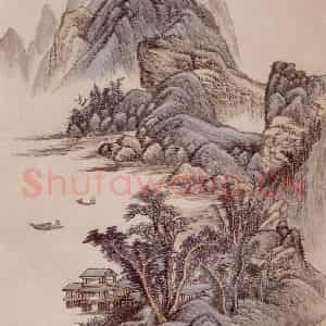 清代 吴历《橅宋元人山水》国画山水作品图片鉴赏