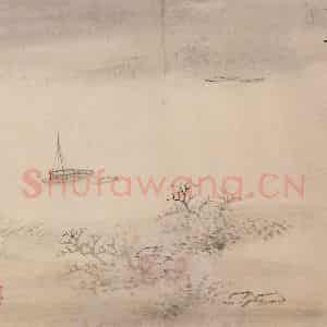清代 恽寿平《画湖山小景》国画山水作品图片鉴赏
