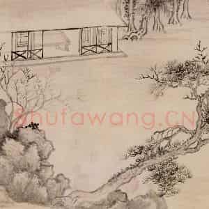 清代 恽寿平《画湖山小景》国画山水作品图片鉴赏