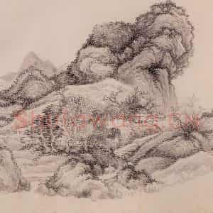 清代 恽寿平《山水》国画山水作品图片鉴赏