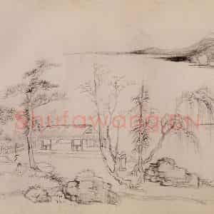 清代 恽寿平《山水》国画山水作品图片鉴赏
