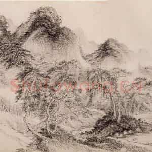 清代 恽寿平《山水》国画山水作品图片鉴赏