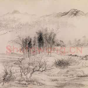 清代 恽寿平《山水》国画山水作品图片鉴赏